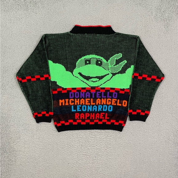 Kids Vintage 90s Teenage Mutant Ninja Turtles knit sweater - Picture 3 of 3